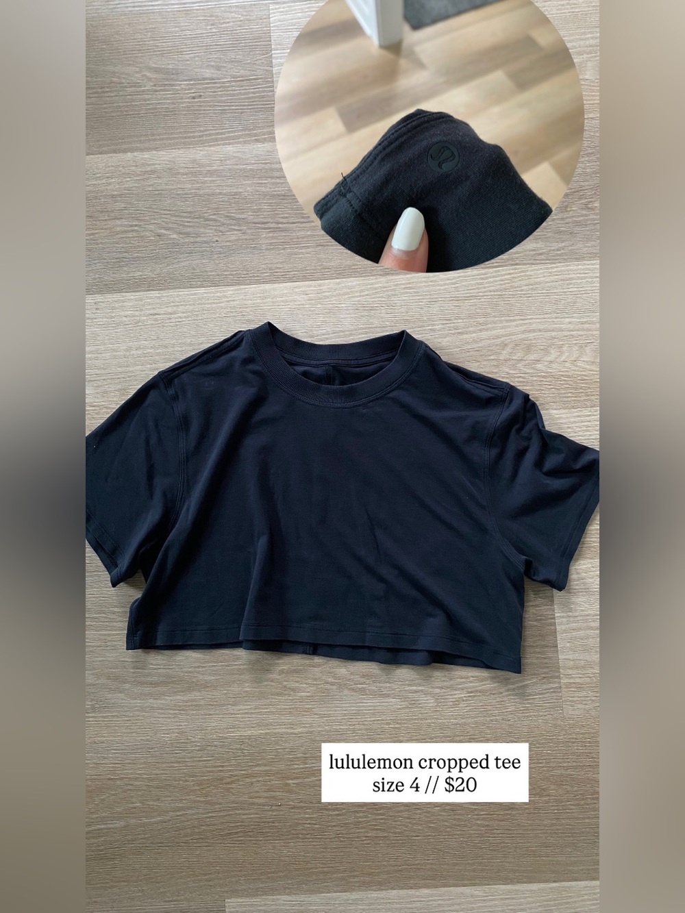 lululemon cropped shirt size 4